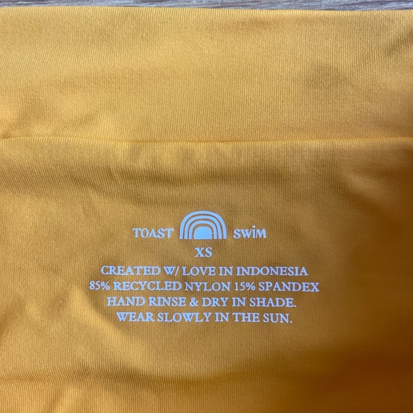 NWT Toast Swim Marigold High Waisted Bikini Bottoms - Picture 2 of 3